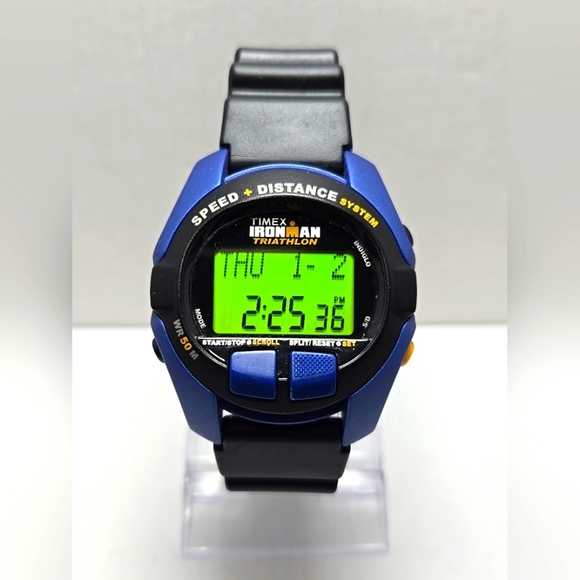 Mens Timex Ironman Triathlon Speed & Distance Watch  50 Lap Indiglo New Battery - Picture 1 of 10
